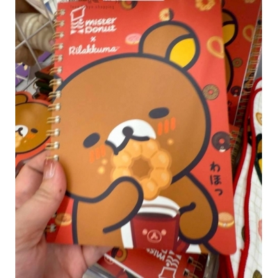 San-X懶熊mister Donut聯名線圈筆記本 原價220特價180(VIP下標限定請勿自行下單)