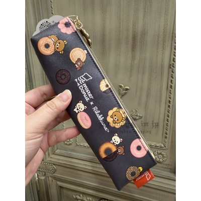 San-X懶熊mister Donut聯名合皮筆袋 特價現貨