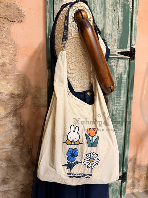 Miffy米菲兔附背帶折疊購物袋 現貨