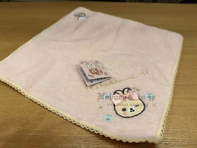San-X懶熊Makeup系列25x25cm刺繡方巾  現貨