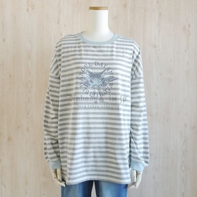 瓦奇菲爾德達洋羅紋拼接橫條長袖上衣(VIP下標限定請勿自行下單)