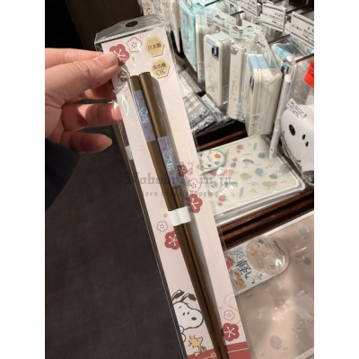 PEANUTS史努比日本製可洗碗機交錯配色天然木筷(VIP下標限定請勿自行下單)