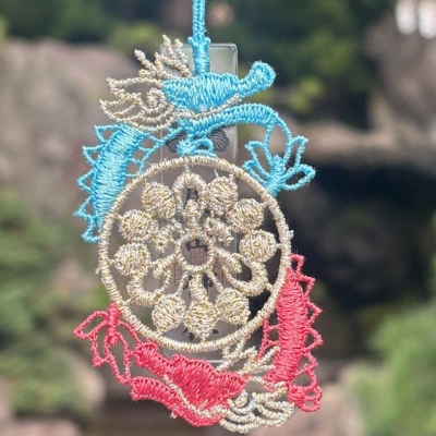 青森廣田神社雙龍神緣結刺繡御守(VIP下標限定請勿自行下單) 