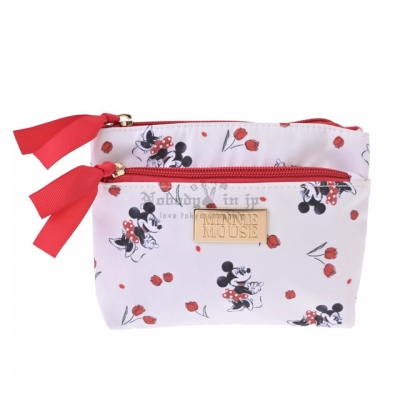 迪士尼商店 Floral Print 系列多隔層雙拉鏈袋(VIP下標限定請勿自行下單)