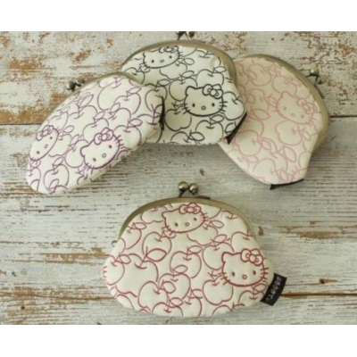  京都 Kitty 工坊單色提花織口金丸型零錢包(VIP下標限定請勿自行下單) 