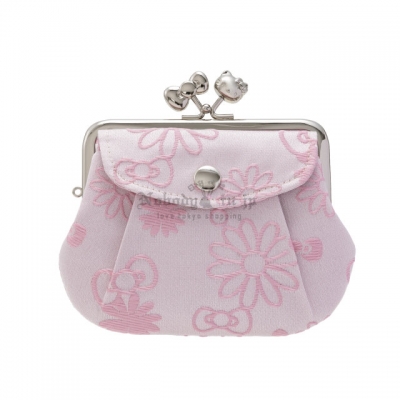 京都 Kitty 工坊造型口金閃光絲提花親子卡片零錢包(VIP下標限定請勿自行下單)