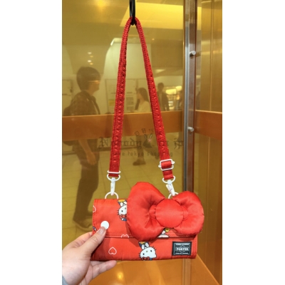 數量限定 PORTER x HELLO KITTY聯名蝴蝶結2way長夾斜背包