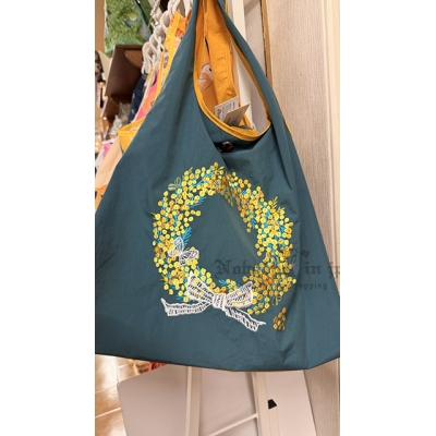 Si-shu刺繡雙色2way折疊購物袋 特價