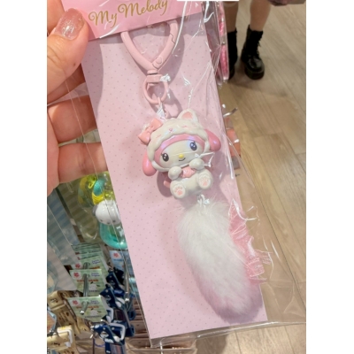 Sanrio白貓毛尾巴吊飾