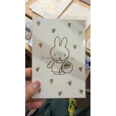 Miffy 米菲兔期間限定展燙金明信片