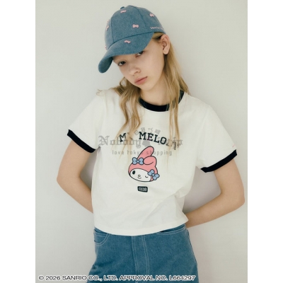 Sanrio house拼色圓領短袖上衣