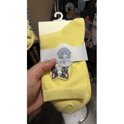 Scolar刺繡貓咪短襪