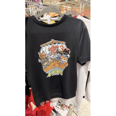 ICE BEANS印花貓咪短袖上衣