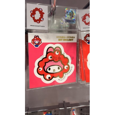 EXPO2025 萬博脈 x Sanrio聯名燙金邊紅系大頭貼紙