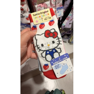 Sanrio 3入16～18cm兒童短襪