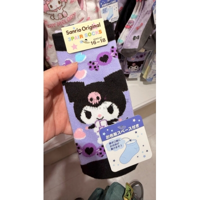  Sanrio 3入16～18cm兒童短襪