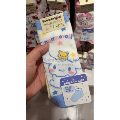  Sanrio 3入16～18cm兒童短襪