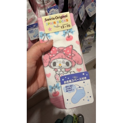  Sanrio 3入16～18cm兒童短襪