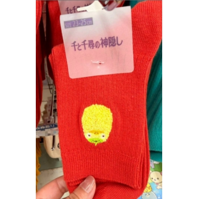 吉卜力宮崎駿絨球刺繡短襪
