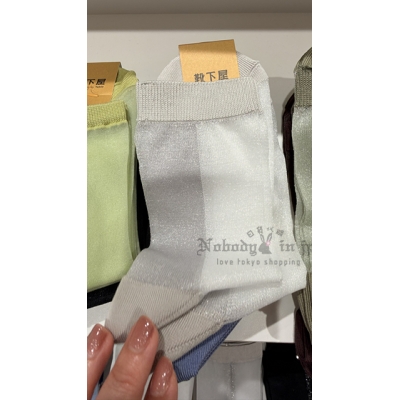 Tabio靴下屋日本製雙色拼接透膚襪