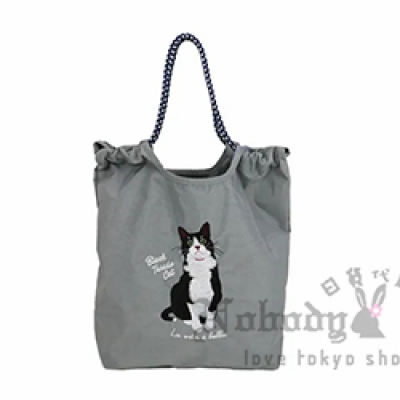 可愛動物刺繡傘繩提把購物袋 特價